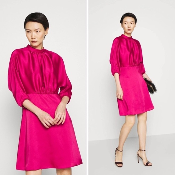 Rebecca Minkoff NWT WHITNEY DRESS Kjole - fuschia Sz 12 Office Resort Work Party - Picture 4 of 16